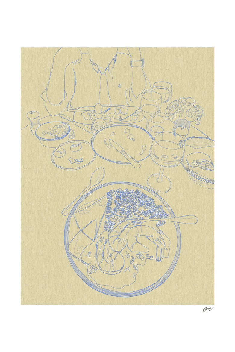 Dinner Print, Main, color, Multi