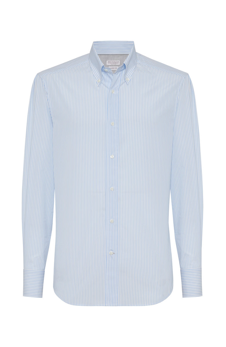 Brunello Cucinelli Striped cotton shirt, Main, color, 