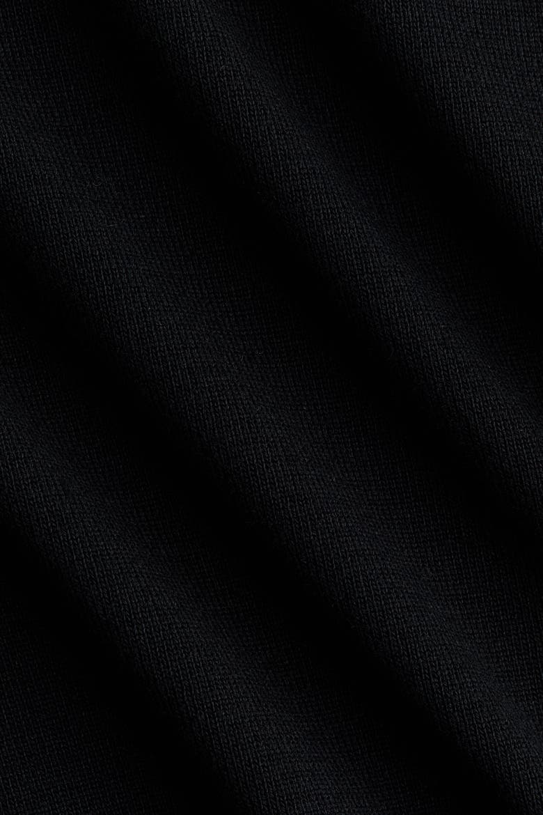 Fine-knit Turtleneck Top, Alternate, color, Black