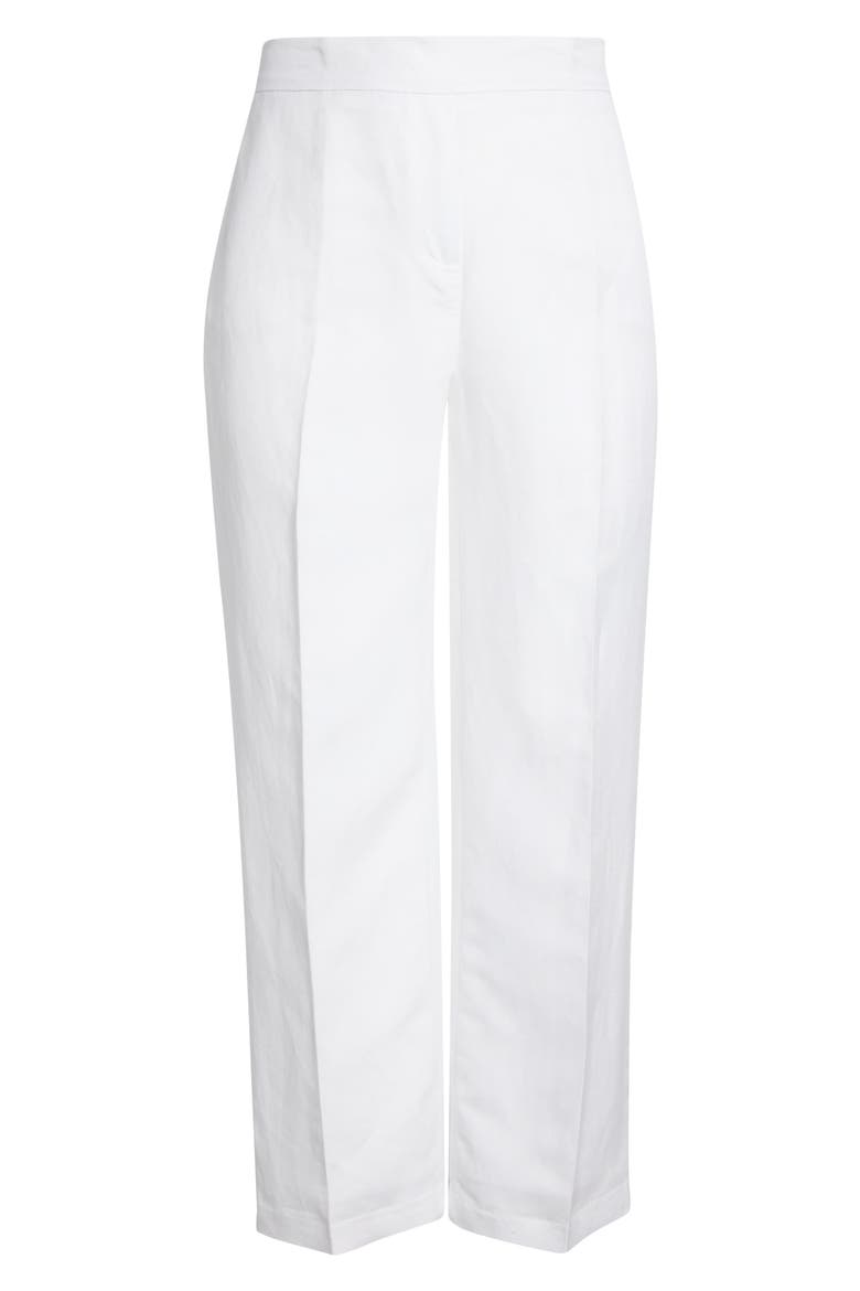 The Audrey Pull On Linen Blend Pants, Alternate, color, LILY WHITE