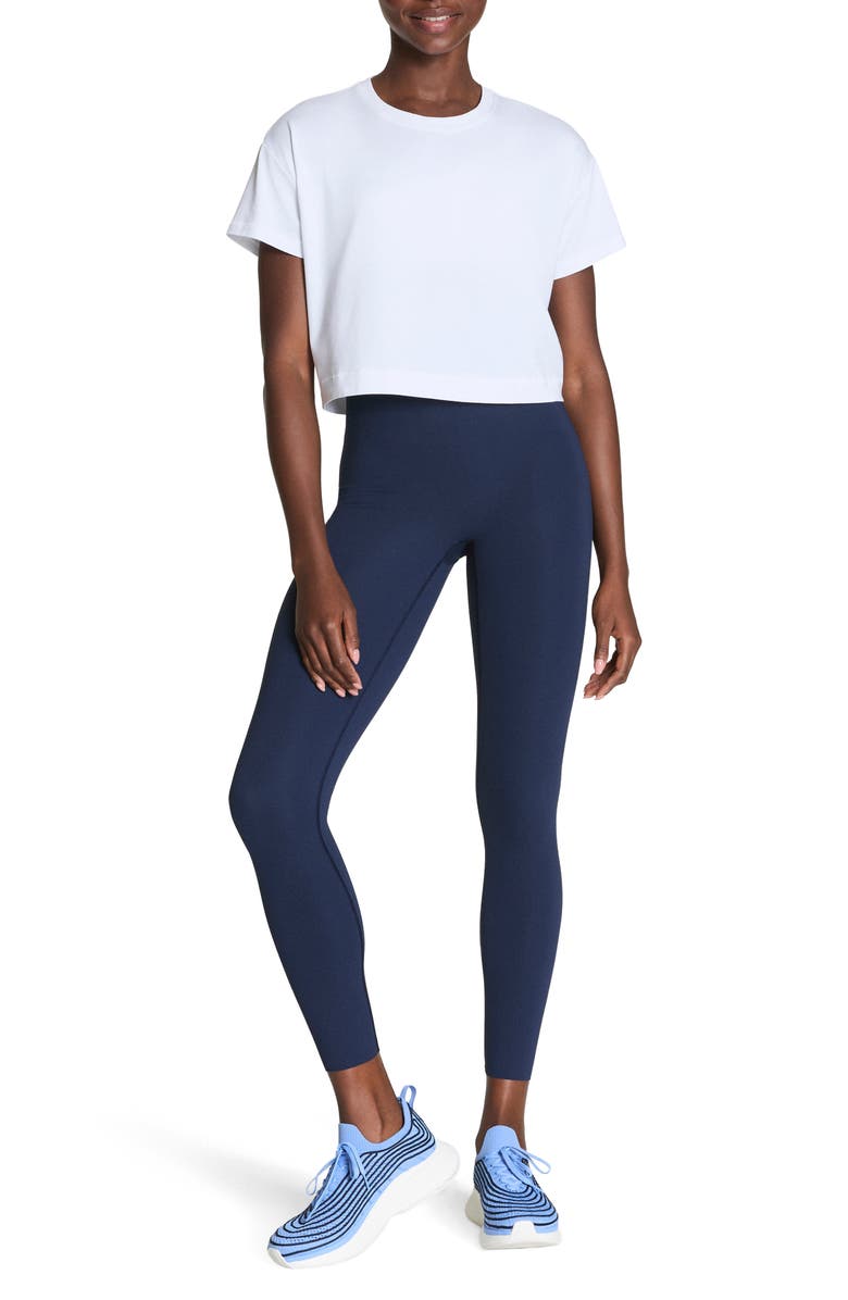 SPANX<sup>®</sup> Supernaturals Crop T-Shirt, Alternate, color, Vivid White