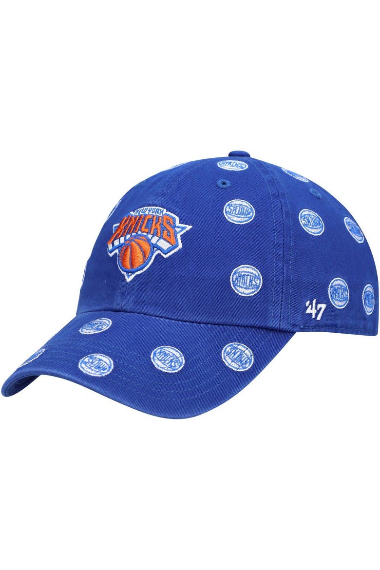 Men's '47 Blue New York Knicks Confetti Cleanup Adjustable Hat, Main, color, Blue