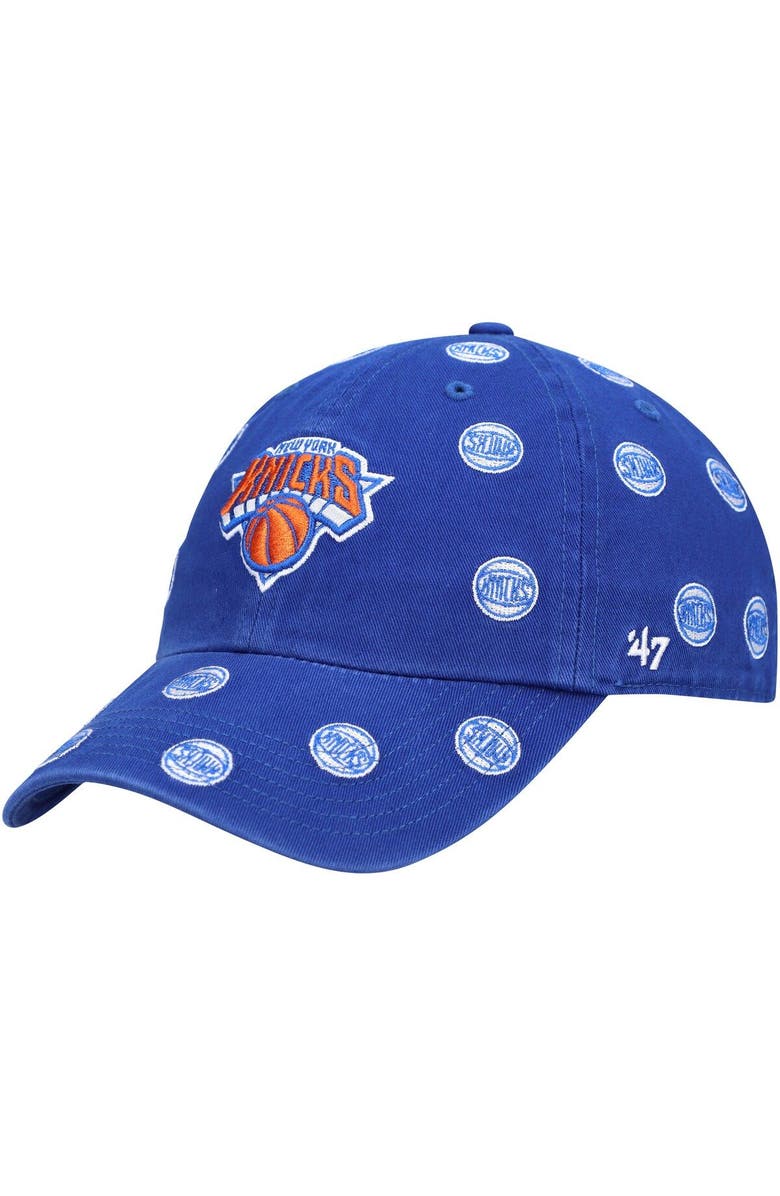 '47 Men's '47 Blue New York Knicks Confetti Cleanup Adjustable Hat, Main, color, 