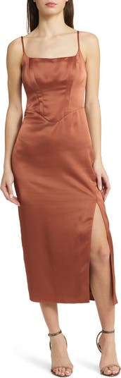 slim fit dress slacks Satin Corset Flare Mini Dress White / Large main image 0