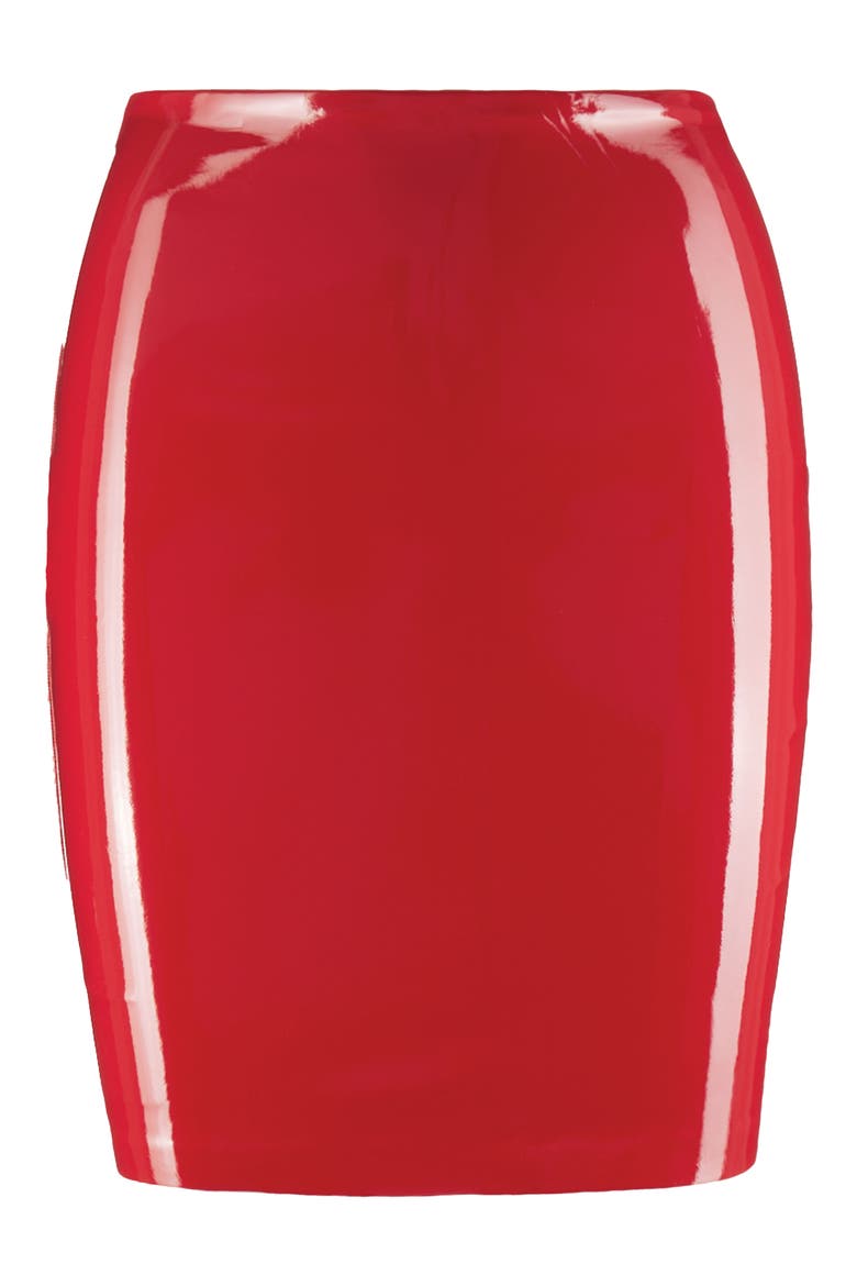 Faux Patent Leather Mini Skirt, Alternate, color, LAVA