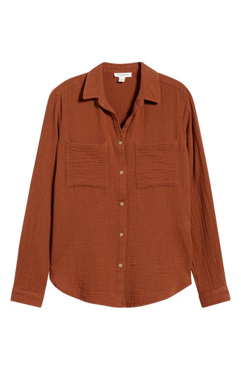 Micaela Cotton Button-Up Shirt