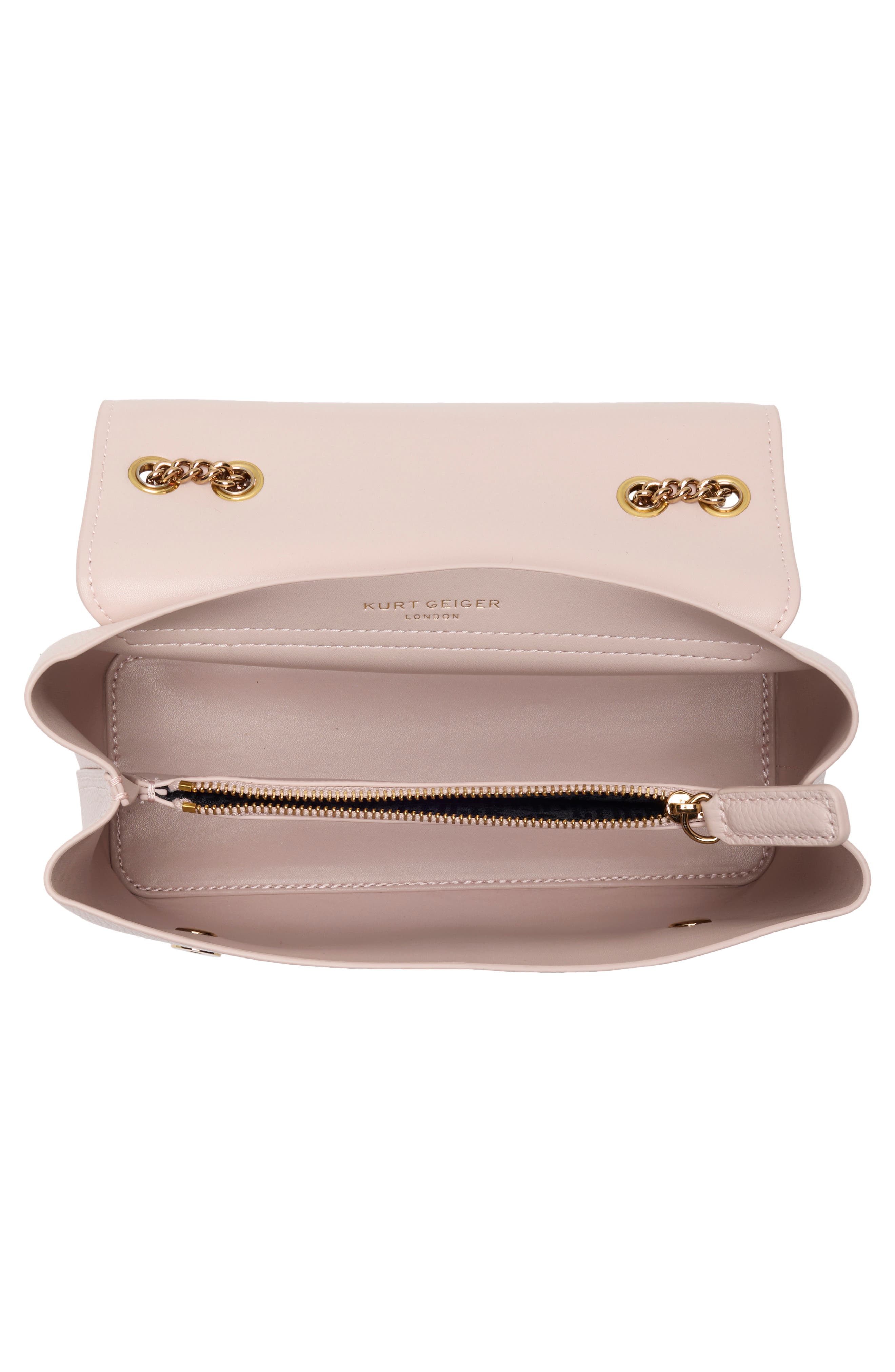 Kurt Geiger London Hampstead Flap Crossbody Bag, Alternate, color, Pale Pink