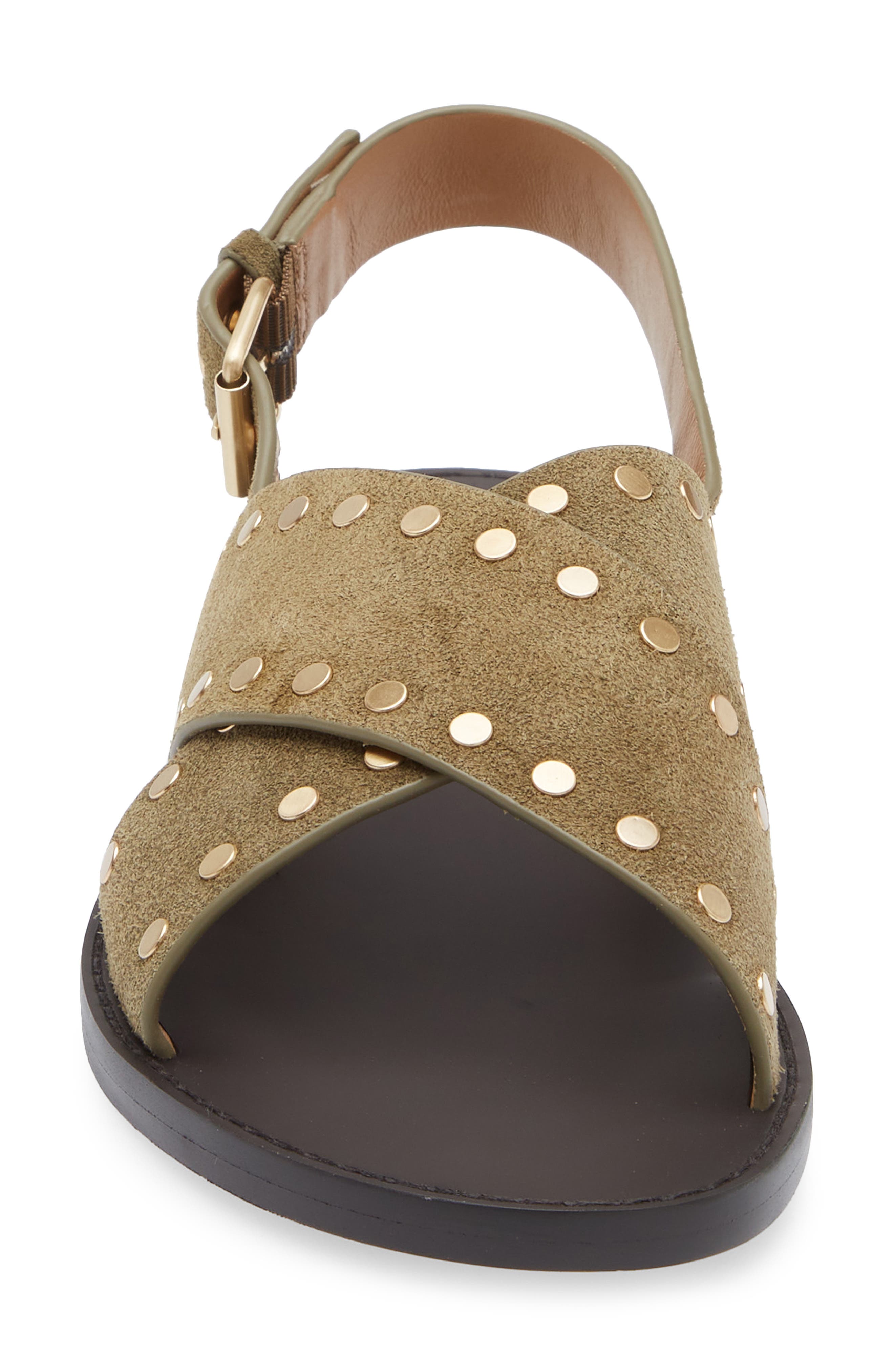 The Tuley Crossover Sandal, Alternate, color, AGED OLIVE