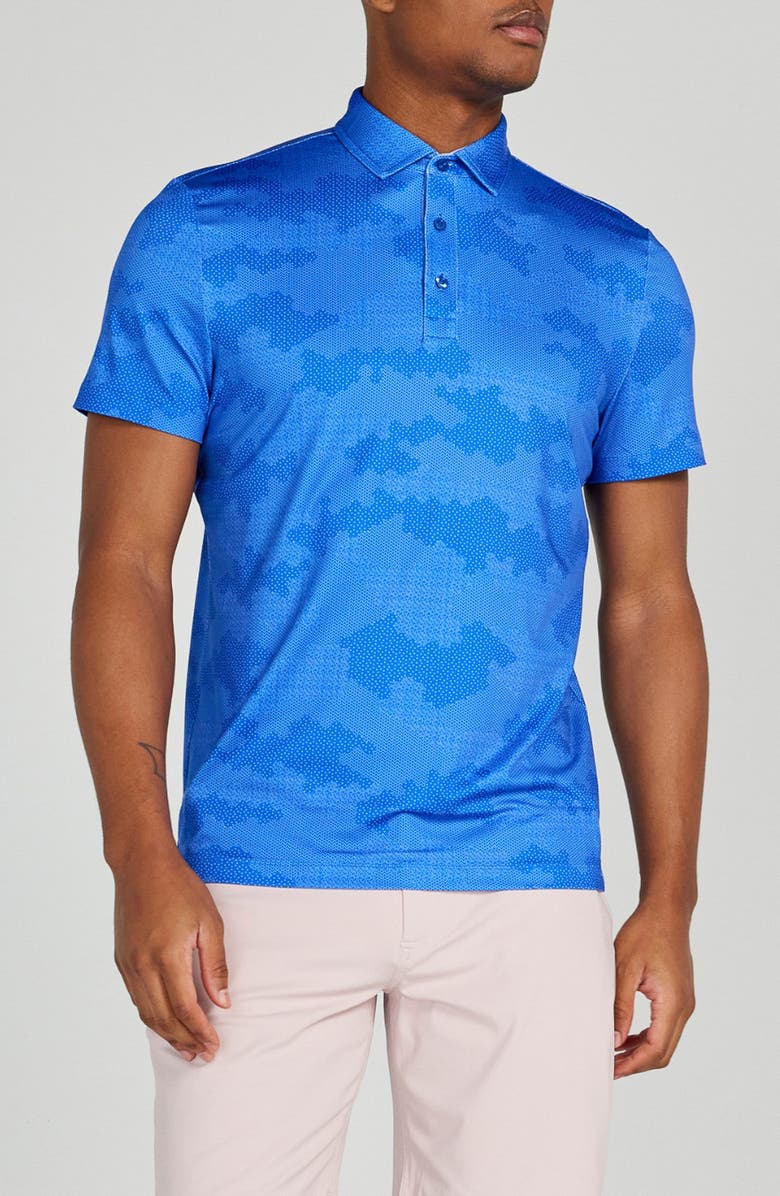 Redvanly Arundel Digital Cloud Print Performance Golf Polo, Main, color, 