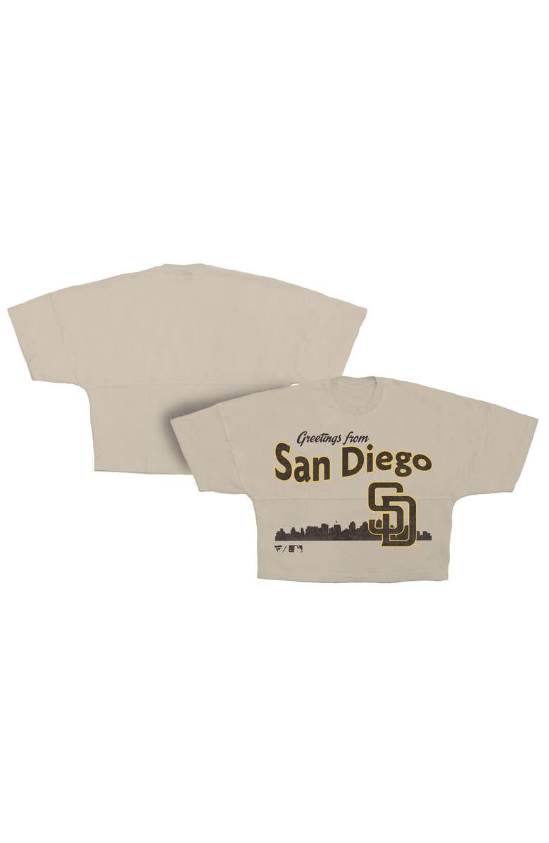 FANATICS Women's Fanatics Cream San Diego Padres Skyline Crop T-Shirt, Main, color, Cream