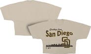 FANATICS Women's Fanatics Cream San Diego Padres Skyline Crop T-Shirt