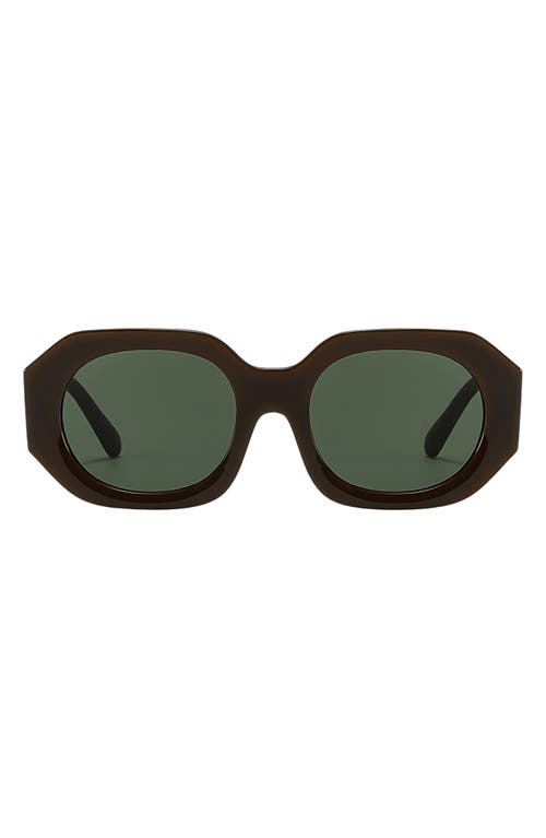 Fifth & Ninth Dixie 52mm Polarized Geometric Sunglasses In Brown