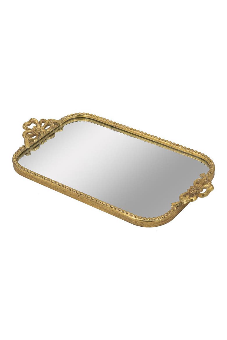 Ornate Mirrored Tray, Main, color, GOLD