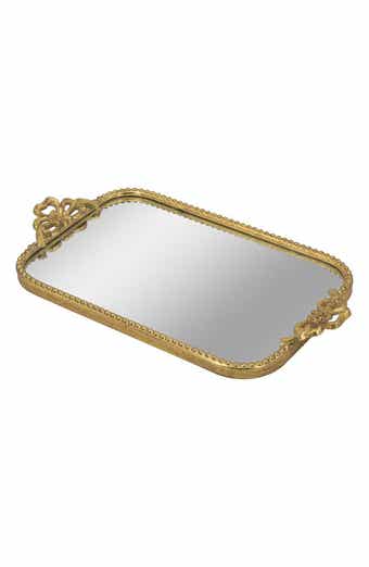 A & B Home Ornate Mirrored Tray