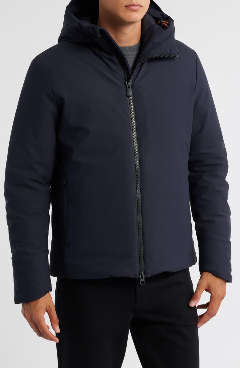 Save The Duck Sabal Water Resistant Hooded Jacket, Alternate, color, Blue Black