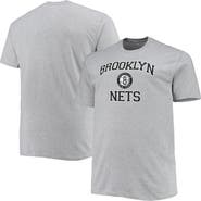 PROFILE Men's Heathered Gray Brooklyn Nets Big & Tall Heart & Soul T-Shirt