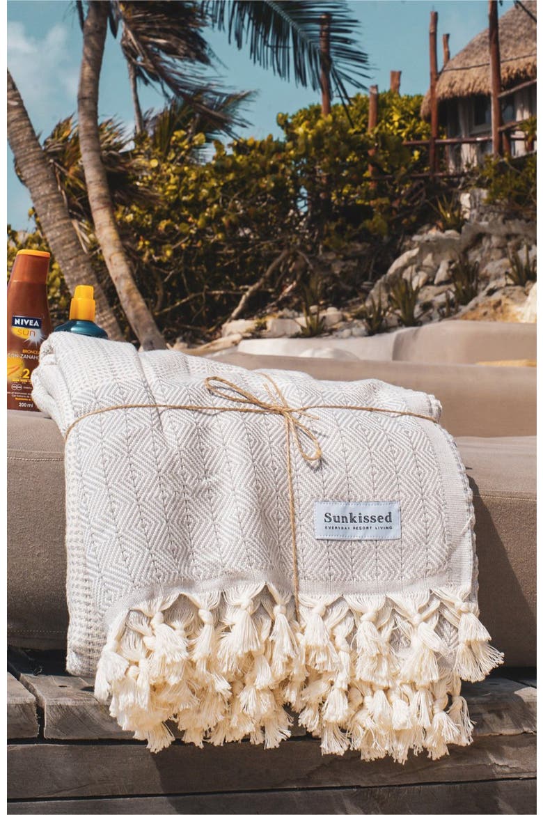 Casa Blanket / Throw, Alternate, color, Cape Town Grey / Off White