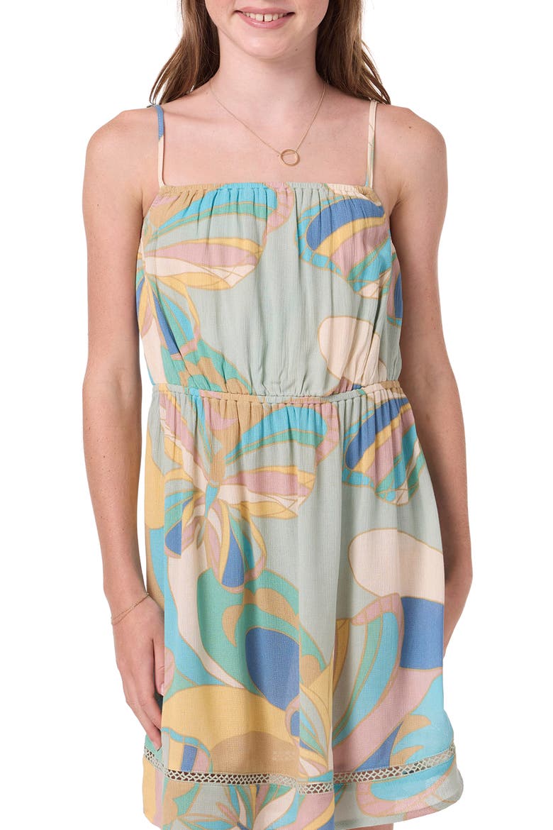 Kids' Alden Butterfly Print Sundress, Main, color, DESERT SAGE