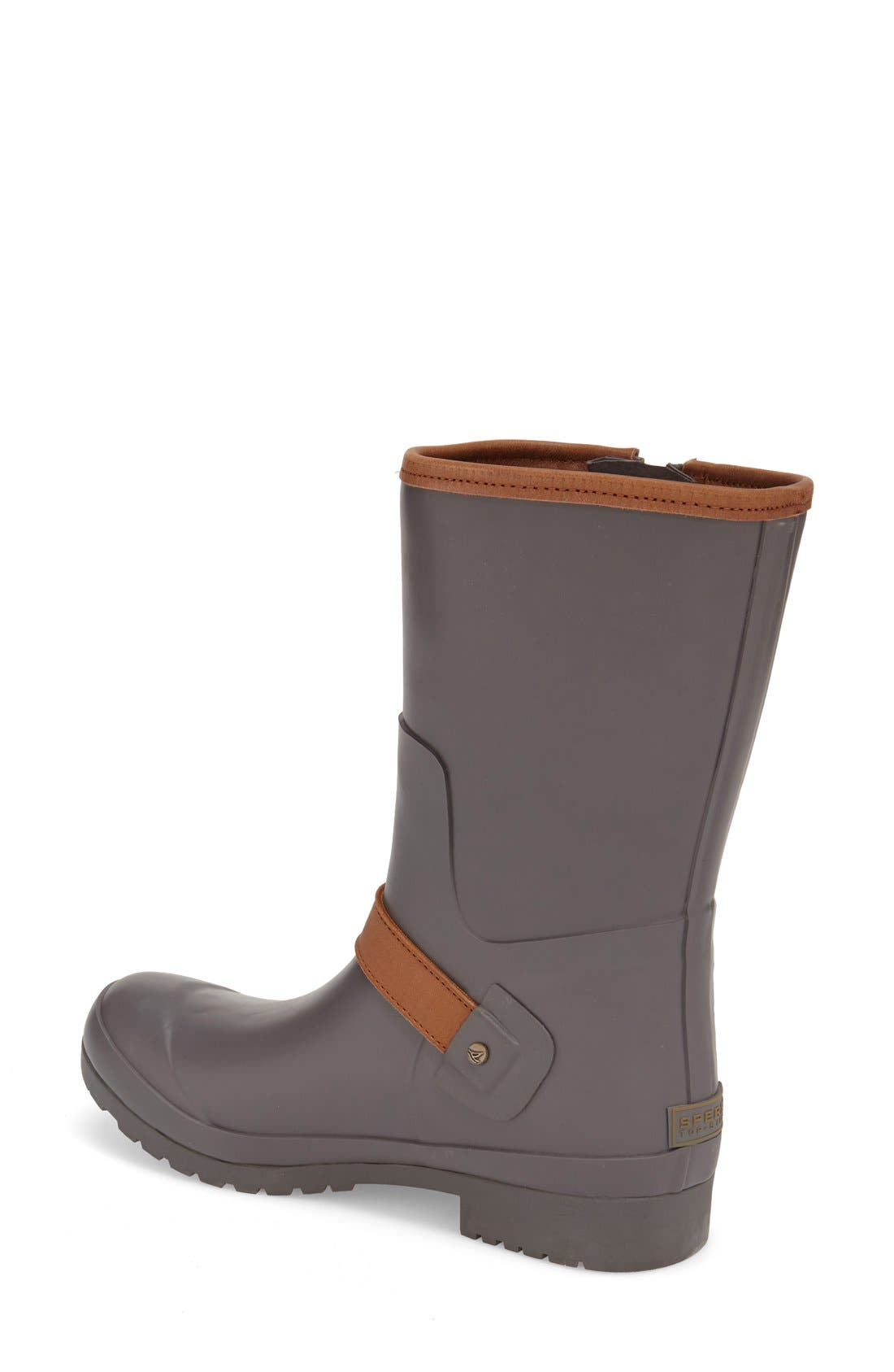 Sperry 'Walker Fog' Waterproof Rain Boot, Alternate, color, CHARCOAL