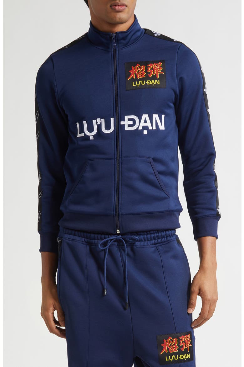 Shrunken Track Jacket, Main, color, DEEP NAVY