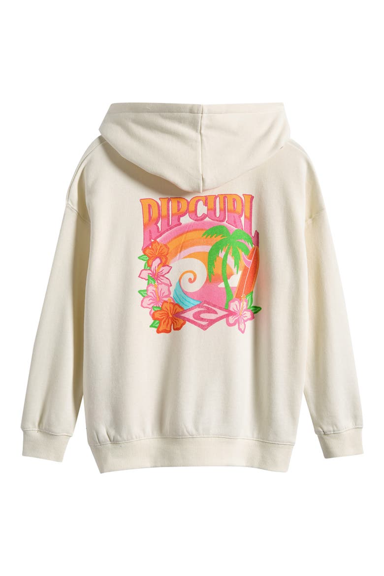 Kids' Tropical Dawn Hoodie, Alternate, color, BONE