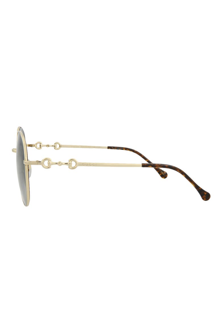 59mm Round Sunglasses, Alternate, color, GOLD GOLD GREY