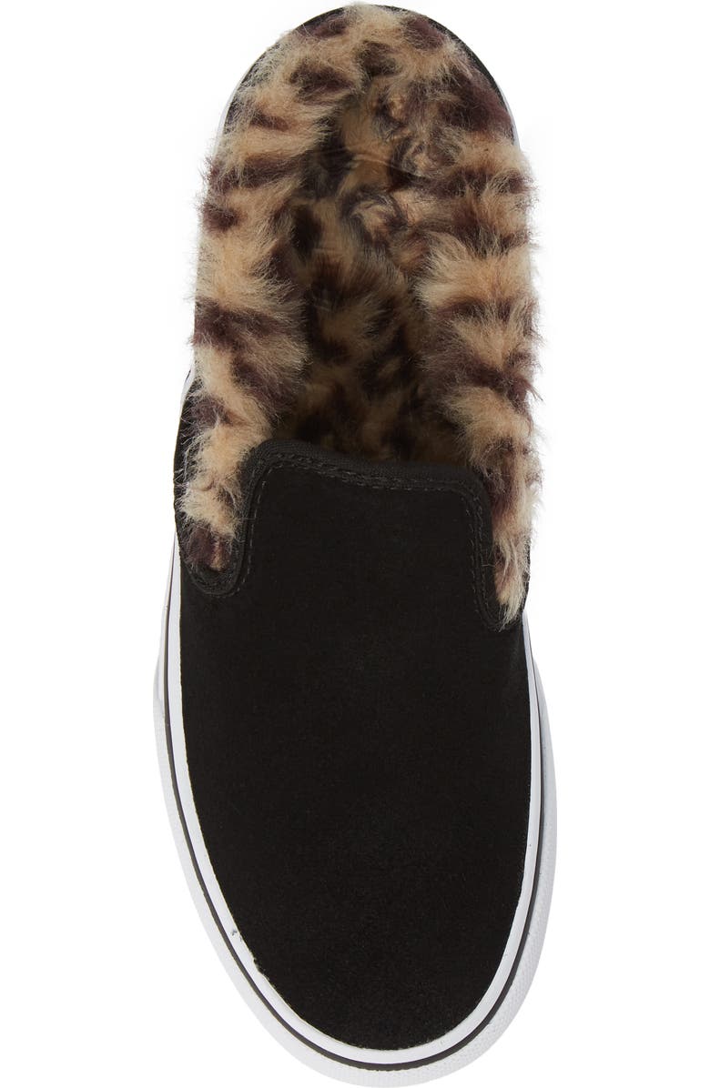 Vans Classic Faux Fur Slip-On Platform Sneaker, Alternate, color,