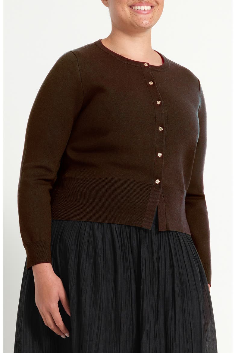 Jasmine Cardigan, Alternate, color, CHOCOLATE