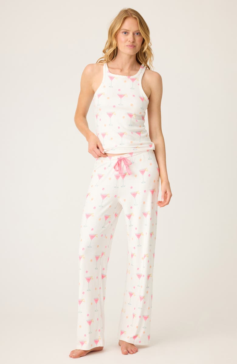PJ Salvage Tini Time Pajama Tank, Alternate, color, Ivory