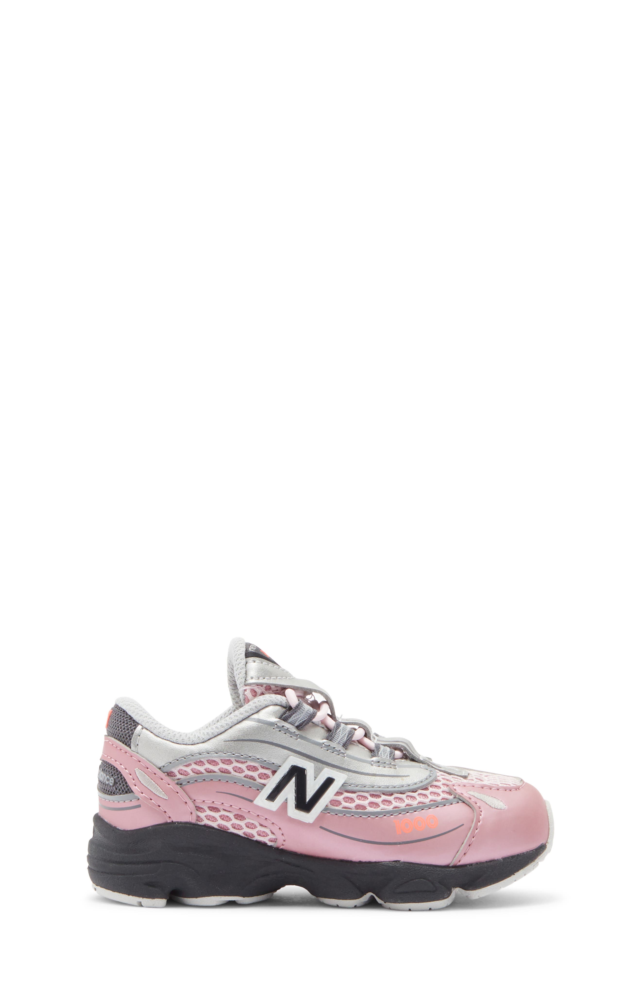 New Balance Kids' 1000 Sneaker, Alternate, color, Pink Taffy/ Silver Metallic