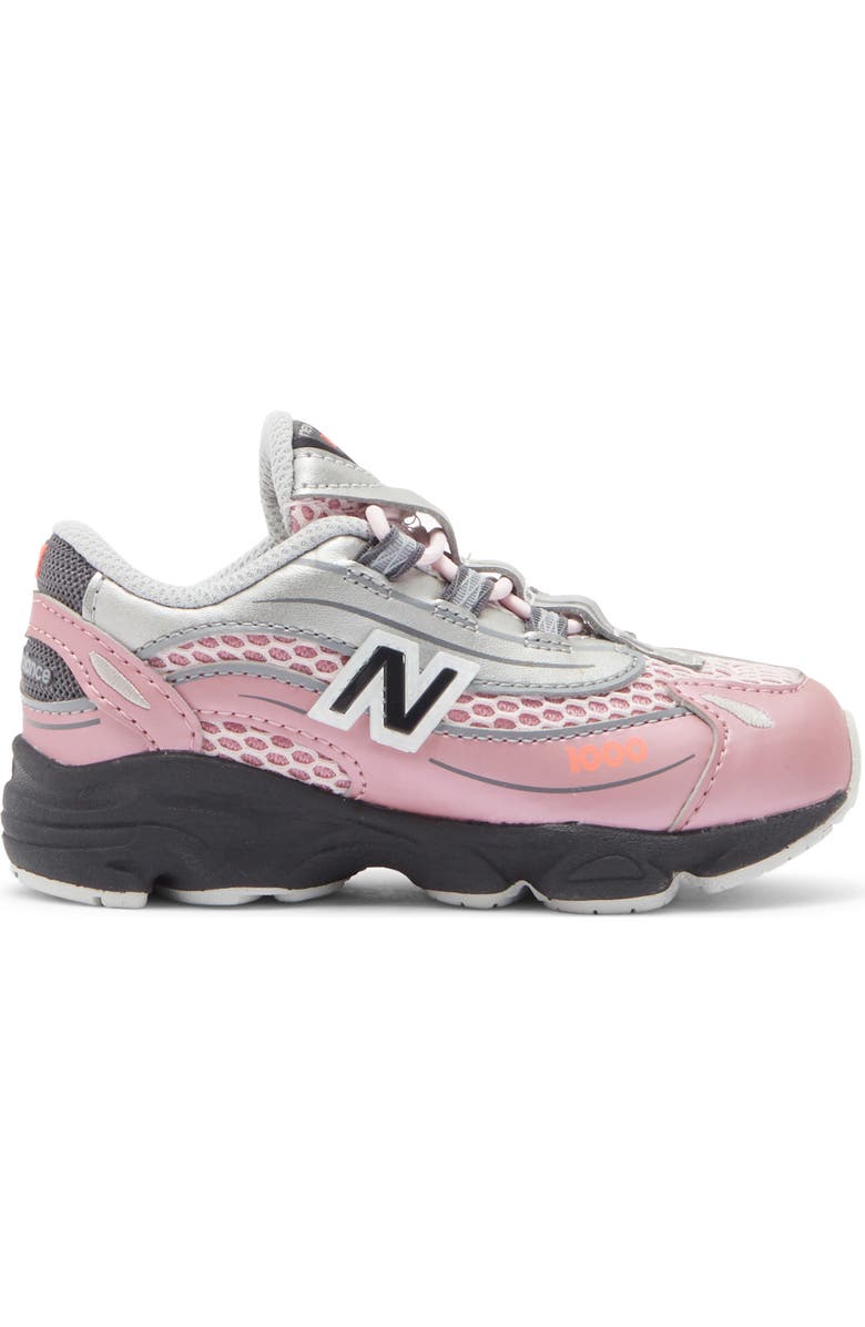 New Balance Kids' 1000 Sneaker, Alternate, color, Pink Taffy/ Silver Metallic