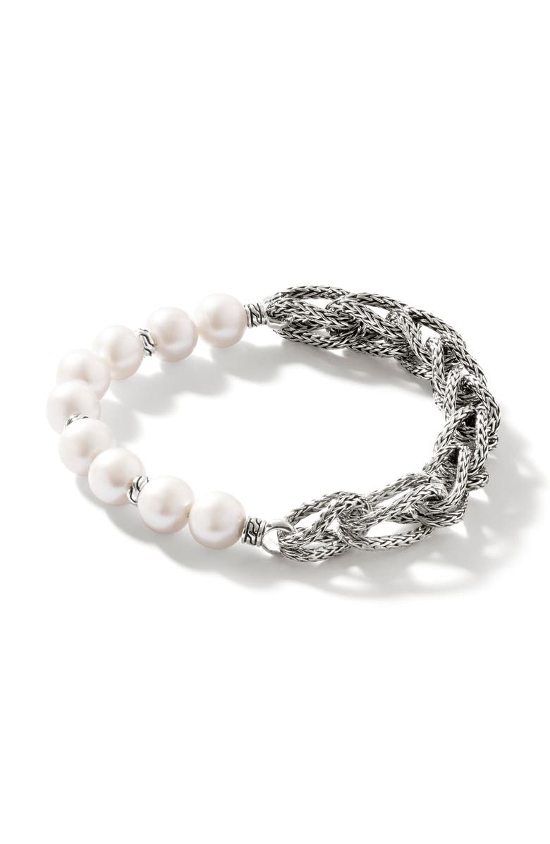 John Hardy Surf Bracelet, Silver, Pearls, 10.5mm, Main, color, Silver