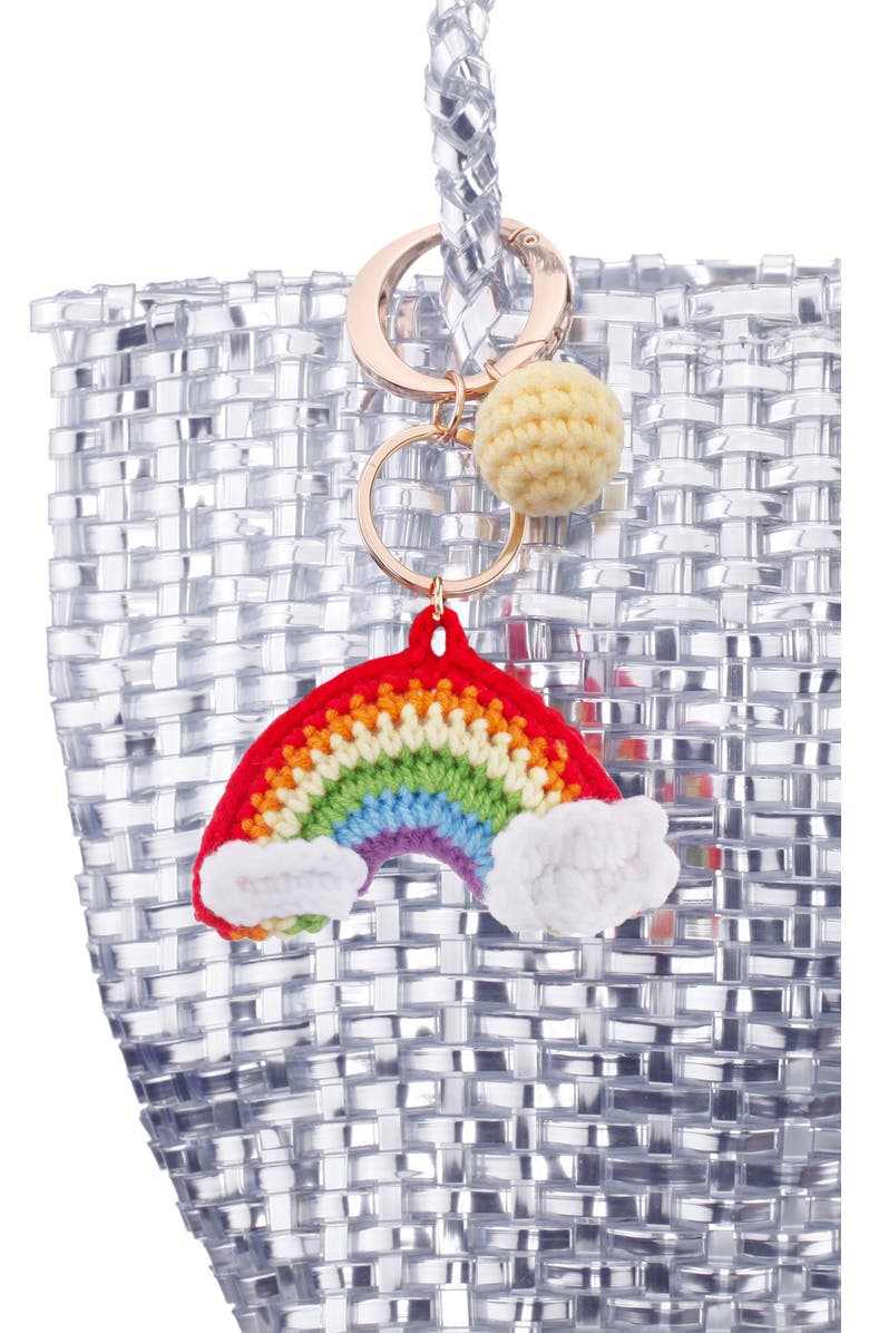 Nina Rainbow Bag Charm, Alternate, color, Rainbow Multi