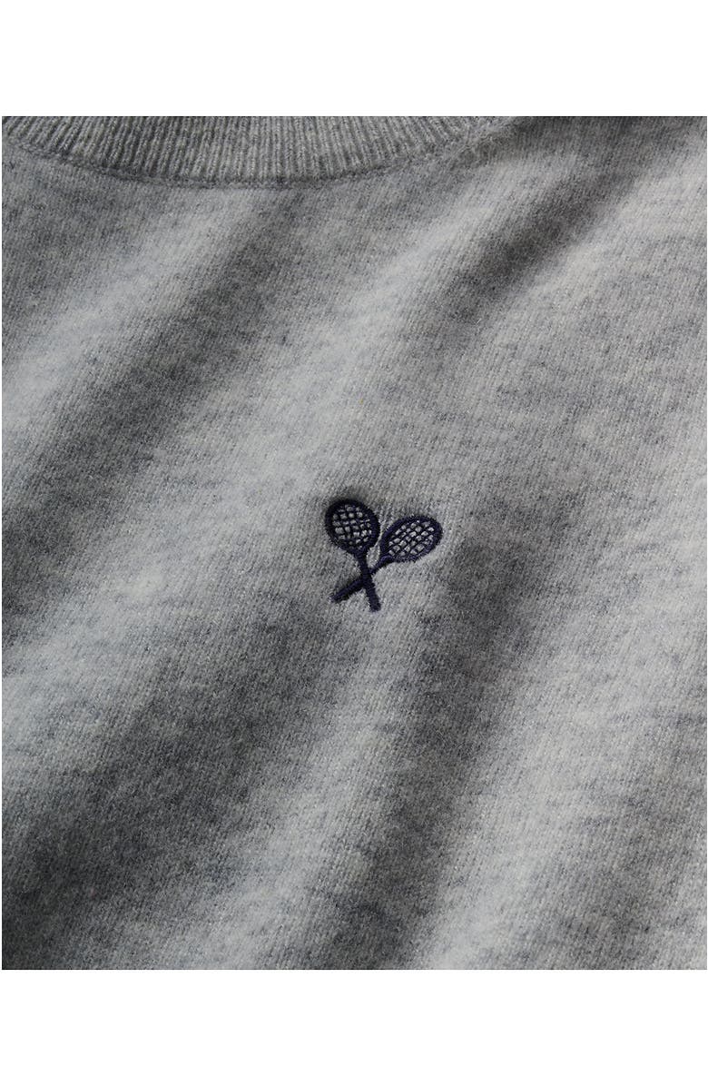 Lands' End Cashmere Sweater, Alternate, color, Gray/Black Donegal