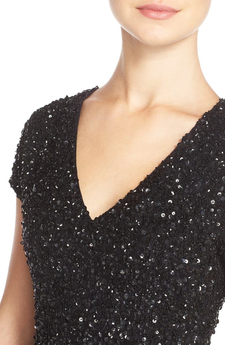 Parker Black Parker 'Serena' Sequin Silk Body-Con Dress, Alternate, color, 