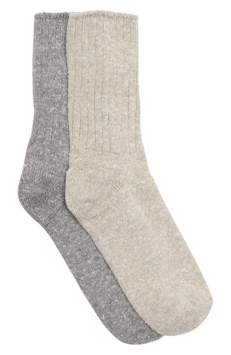 Hue Tweed Ribbed Boot Socks - Pack of 2, Main, color,