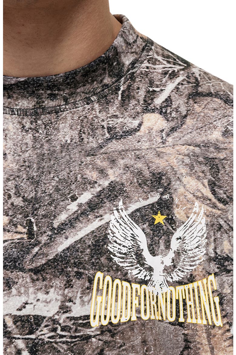 Arizona Woodland Camo T-shirt, Alternate, color, Green