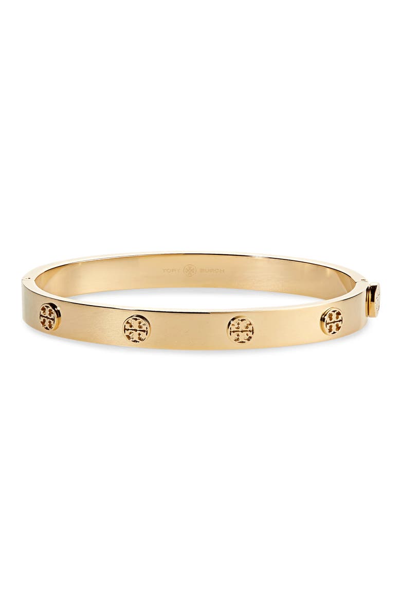 Icon Hinge Bracelet, Main, color, TORY GOLD