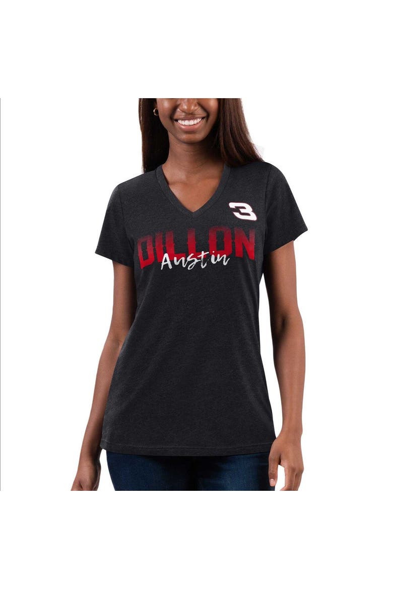 Women's G-III 4Her by Carl Banks Black Austin Dillon Snap V-Neck T-Shirt, Main, color, Black