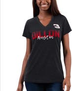 G-III 4HER BY CARL BANKS Women's G-III 4Her by Carl Banks Black Austin Dillon Snap V-Neck T-Shirt