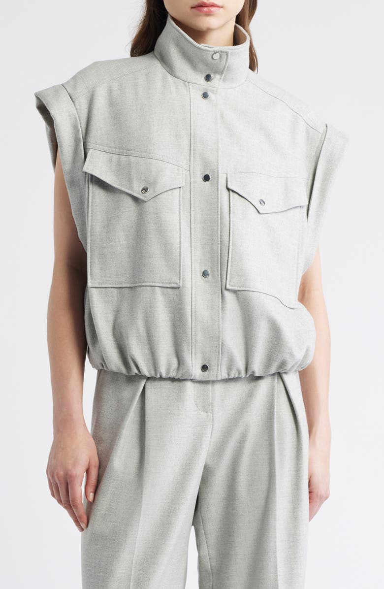 BOSS Orange Jaflesti Boxy Vest, Main, color, Light/ Pastel Grey