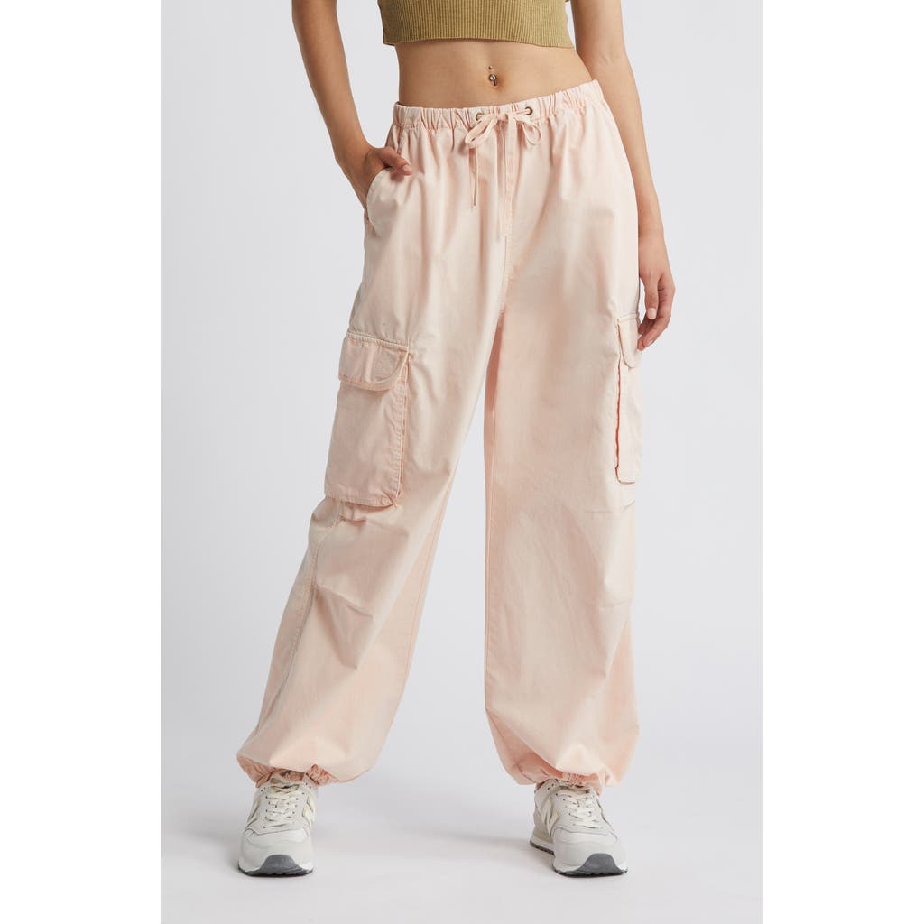 Bp. Parachute Cotton Cargo Pants In Pink Sepia
