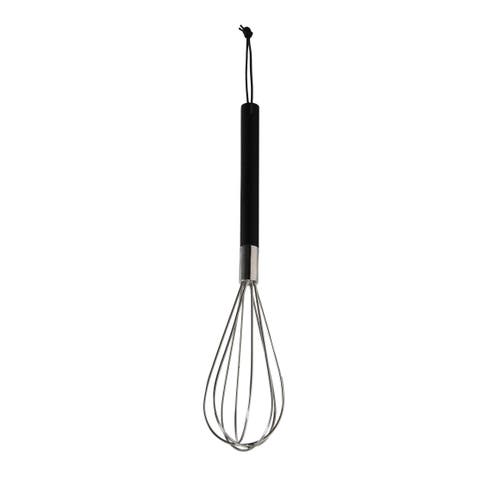Stainless Steel Whisk with Mango Wood Handle and Leather Tie
