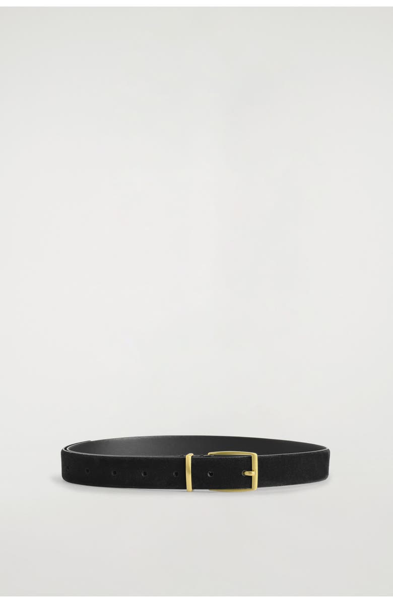 COS Classic Suede Belt, Alternate, color, Black