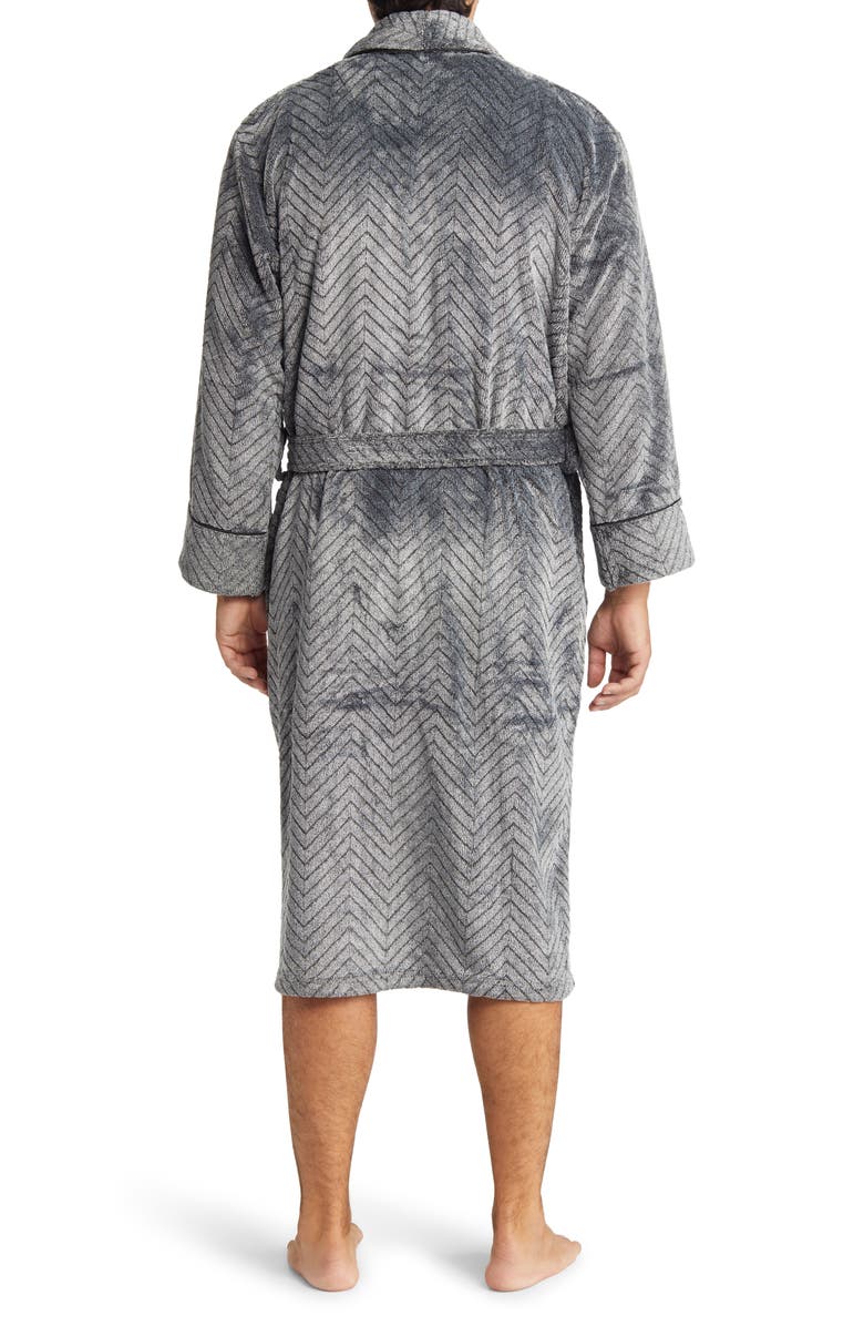 Daniel Buchler Men's Herringbone Plush Fleece Robe, Alternate, color,