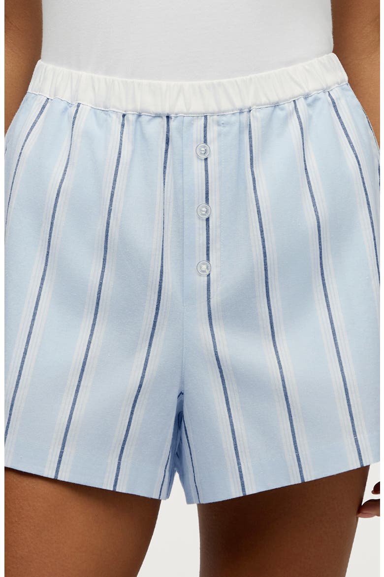 Coastal Stripe Pajama Shorts, Alternate, color, BLUE