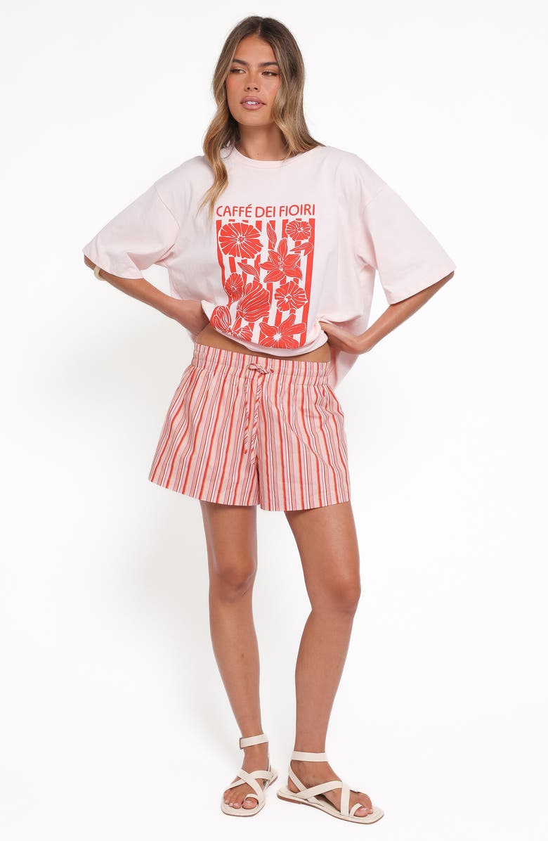 Petal & Pup Caffe Dei Fiori Oversize Cotton Graphic T-Shirt, Alternate, color, Pink