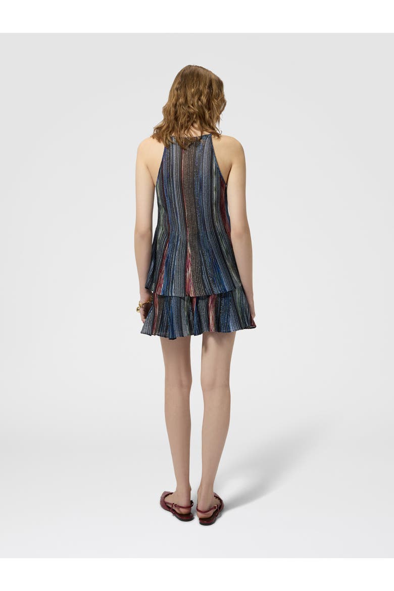 Sleeveless Ribbed Viscose Lamé Top, Alternate, color, Multicoloured
