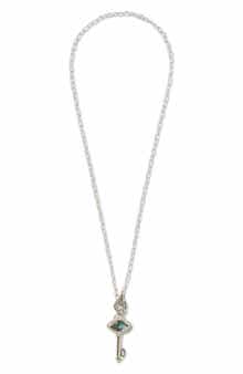 Labradorite Key Pendant Necklace