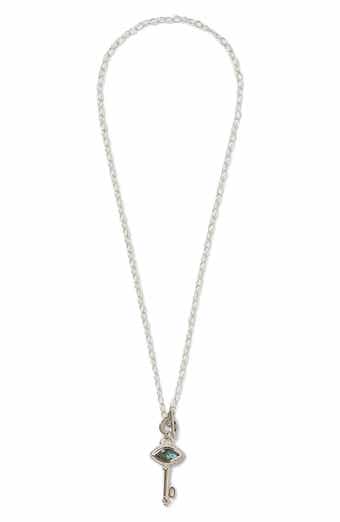 Labradorite Key Pendant Necklace